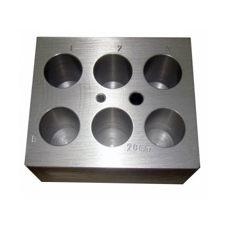 Heating Block, Holds 6x20mm Tubes